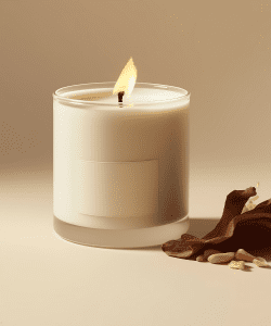 Lavender Whisper soy candle, clean-burning and toxin-free, filling the room with a calming and beautiful lavender fragrance.
