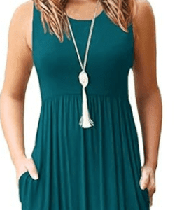 Woman wearing a sleeveless maxi dress with pockets, a breezy and stylish choice included in Summer 2025 fashion finds for day-to-night looks.